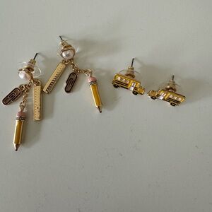Tow pair of Teacher earrings